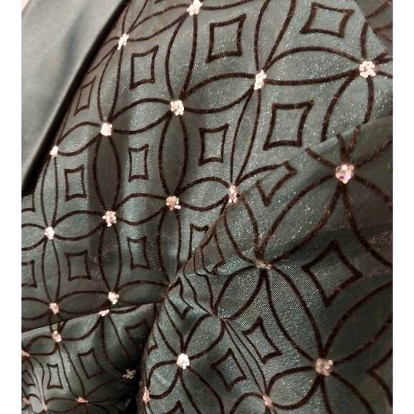 Kathy Roberts Emerald Embellished Evening Jacket Blazer Size 18 Glam Formal - Picture 8 of 11